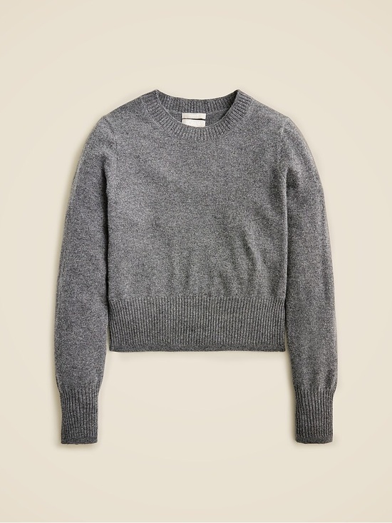 J. Crew Sweaters - J Crew Cashmere Shrunken Cropped Fit Sweater Grey Women's